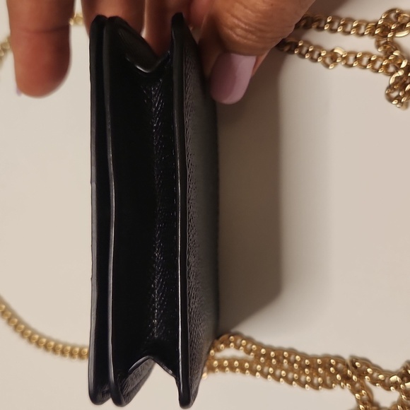 Coach Women's Black/Gold Mini Wallet on a Chain - Picture 8 of 14